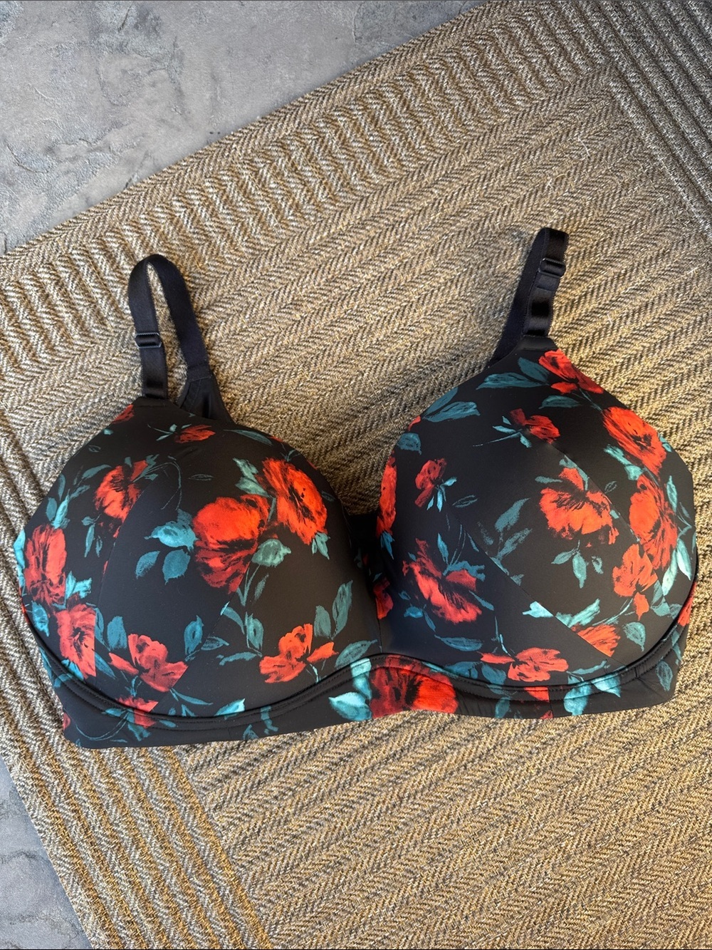 Torrid floral Begonia wire-free bra Womens 46DDD Lightly padded cottagecore